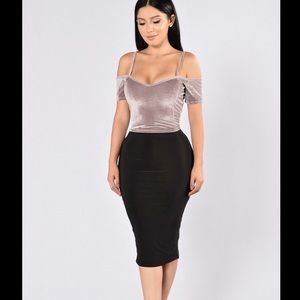 NWOT Velvet Crop Top